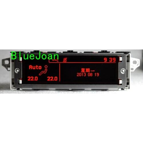 12 Pin car Red screen support USB and Bluetooth Dual-zone air Display monitor for Peugeot 307 407 408 citroen C4 C5
