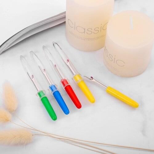 2/4Pcs Plastic Handle Craft Thread Cutter Seam Ripper Stitch Unpicker Sewing Tool Knitting Cross-Stitch Sewing Thread Remover