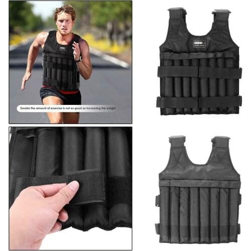 20-50KG Loading Weight Vest For Boxing Weight Training Workout Fitness Gym Equipment Adjustable Waistcoat Jacket Sand Clothing