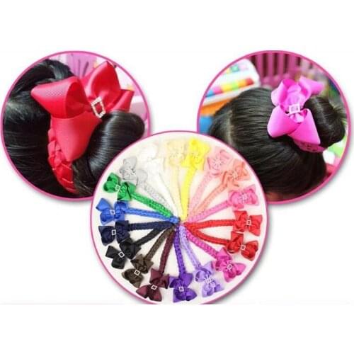 20pcs boutique hair Bun wraps Hairpin 4inch hair bows clips Head wrap headwear Hairwear Hairband Headbands for girl PD020