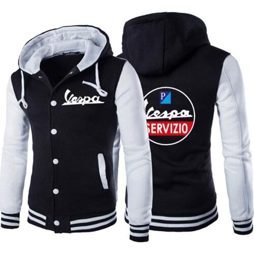 2021 Vespa Logo Autumn Mens Jackets Designer Hoodie Uniform Casual Baseball Coat Sport Cotton Sweatshirt Coats