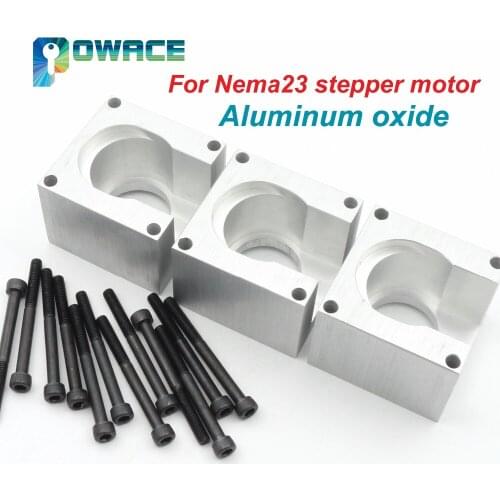3pcs Nema23 Motor Mounts Bracket Support 57 Stepper Stepping Motor Bracket Installation Screw Aluminium Oxide