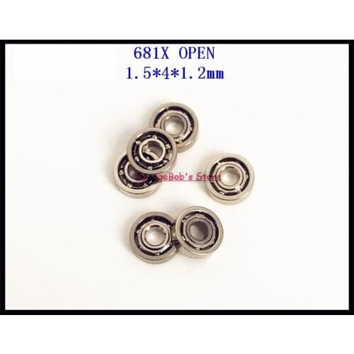 30pcs/Lot 681X OPEN 1.5x4x1.2mm Deep Groove Ball Bearing Mini Ball Bearing Miniature Bearing