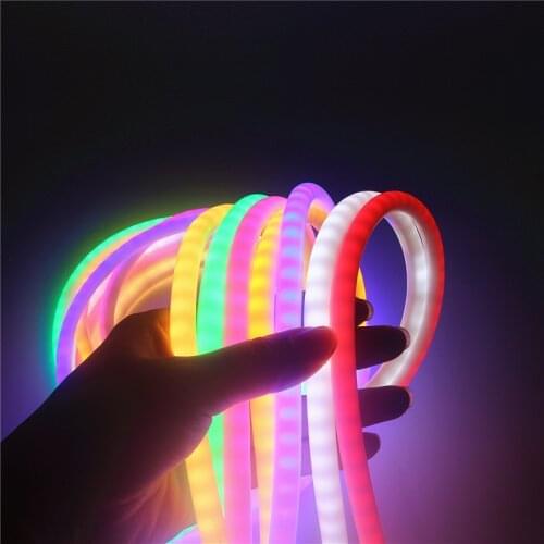 7 Color 12V Flexible LED Strip Neon Tamp Silicon Rubber Waterproof IP67 Tube Bar Light 360 Round Led Neon Tube flex string lamp