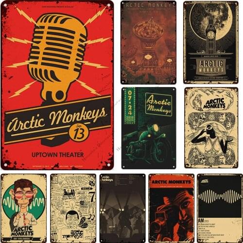 Arctic Monkeys Metal Decorative Plate Music Metal Signs Poster Singer Band Metal Plaque Home Bar Club Pub Industrial Decoration