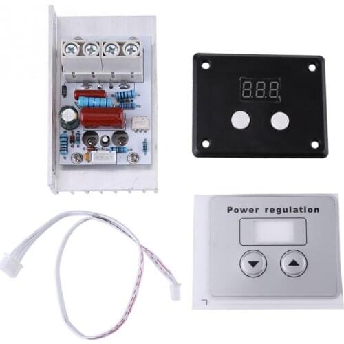 10000W SCR Digital Voltage Regulator Speed Control Dimmer Thermostat AC 220V 80A With ABS Panel