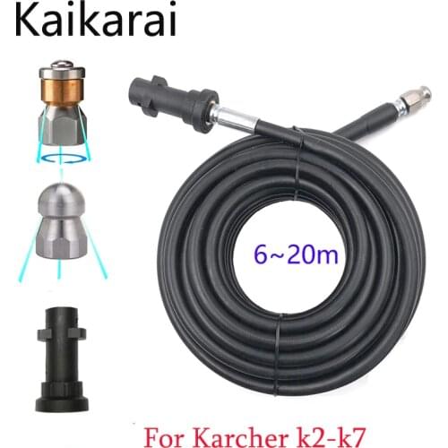 For Karcher K-series,Sewer Jetter Kit for Pressure Washer,, 1/4 Inch , Button Nose and Rotating Sewer Jetting Nozzle, Orifice 4