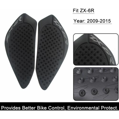 For Kawasaki ZX-6R ZX6R ZX 6R 2009-2015 2010 Motorcycle Anti slip Tank Pad 3M Side Gas Knee Grip Traction Pads Protector Sticker