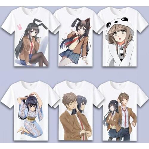 Rascal Does Not Dream of a Dreaming Girl Cosplay T Shirt Sakurajima Mai T-Shirt Summer Graphic Tees Harajuku Casual Top Costume