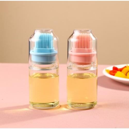 Oil brush with bottle set all-in-one use high temperature kitchen silicone barbecue pancake brush oil brush artifact