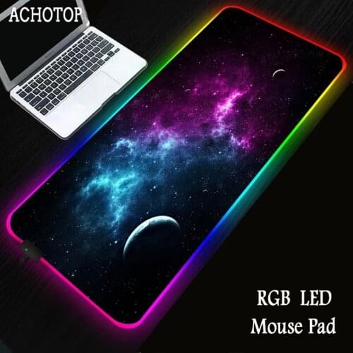Star Space large size RGB computer mouse pad Naruto series pattern keyboard pad LED colorful lighting high quality table mat