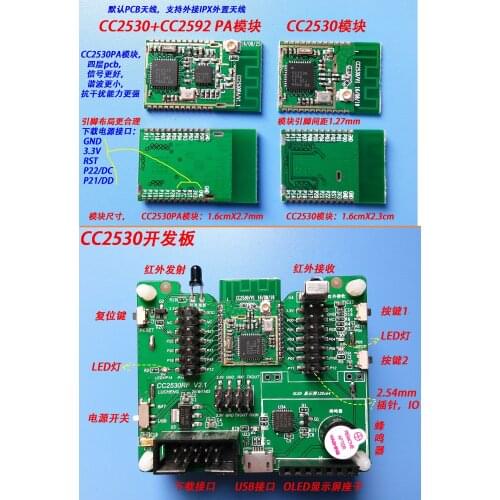CC2530 Module, CC2530 + CC2592 PA Module, CC2530 Development Board, ZigBee 3.0