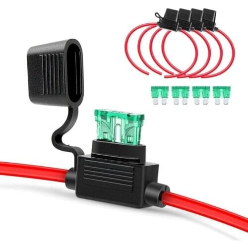 2020 New 1pcs 12AWG ATC 30AMP Automotive Water-Resistant In Line Mini Fuse Holder Blade for Car Boat
