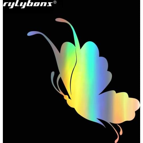 New Car Styling 12.1x13.4cm Beautiful Butterfly Car Stickers and Decal Door Window Decals Car Sticker for Car Accessories