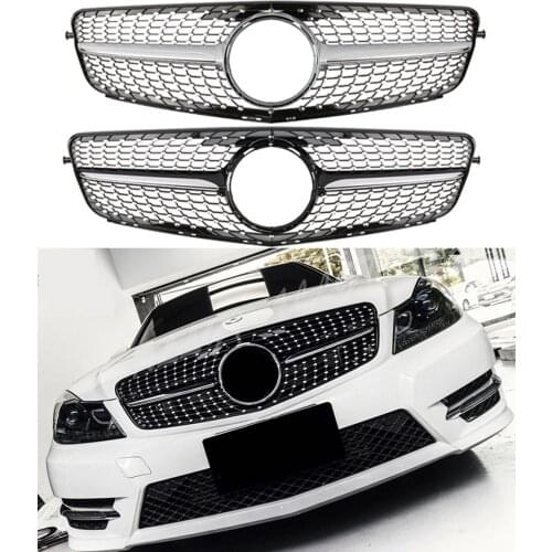 Front Grill Upper Grill Pre Facelift Fit For Mercedes Benz C-CLASS W204 2008 2009 2010 2011 2012 2013 2014 DIAMOND