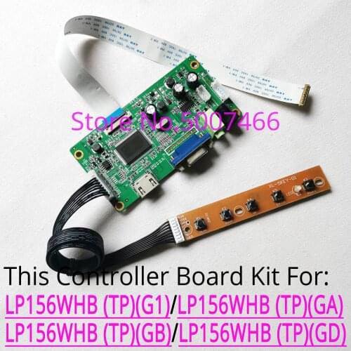 Fit LP156WHB (TP)(G1)/(TP)(GA)/(TP)(GB)/(TP)(GD) 1366*768 notebook PC screen EDP 30-Pin VGA display controller board kit