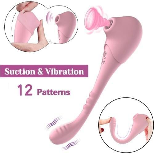 Female Nipple Sucker Clitoris Suckers Double Head Ertic Vibrators Sex Toys For Women G Spot Powerful