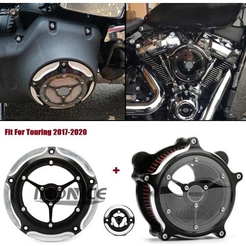 "see through Air breather filter Aluminum Derby point timing covers Fit For harley 2017-2020 Ultra Limited Low FLHTKL 2017-2020