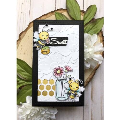 TL0001 Daisy Bee Dies With Stamp Set Die Cutting Plate and Clear Stamps Metal Die Cut For Scrapbooking And Card Making Paper