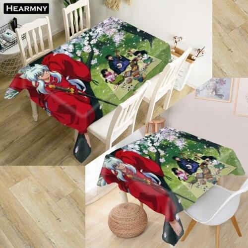 Custom Inuyasha Tablecloth New Year Decorations Home Rectangular Party Table Covers Office Plain More Size Kitchen Dining Table