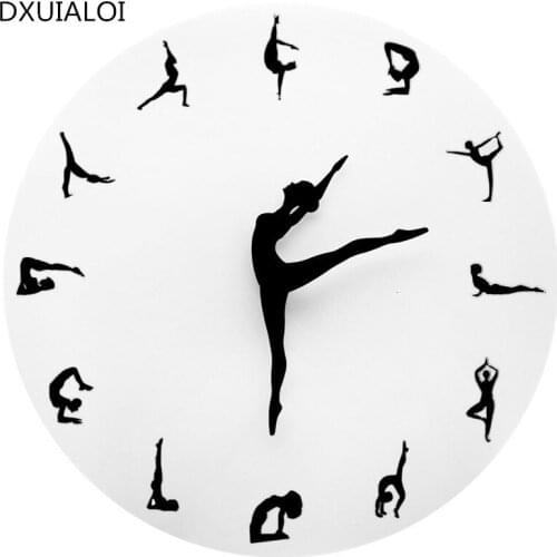 Ballet dancer Ballerina acrobatics table 30x30cm as a gift wall clock modern design Childrens room decoration
