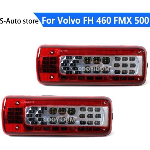 24V LED Tail Lights Heavy Truck Trailer Reverse Brake Turn Signal Lamp Rear Light For Volvo FH 460 FMX 500