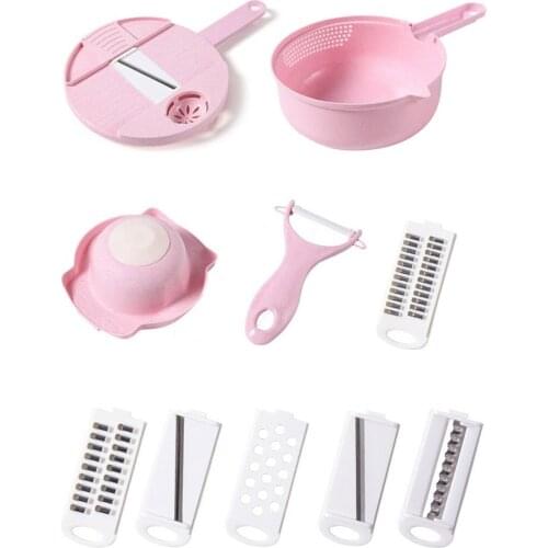 12-piece Grater Kitchen Slicer Household Potato Cutter Radish Kitchen Accessories Tools Potato Cutter Stainless Steel Blade