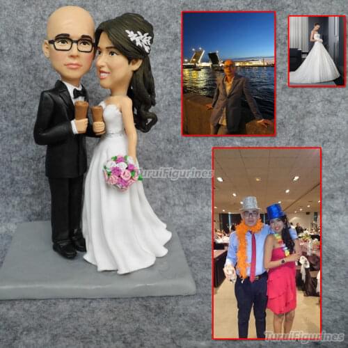 Personalized Wedding Cake Topper customize from photo of couple figurines gift for wedding toy present custom wedding decoration
