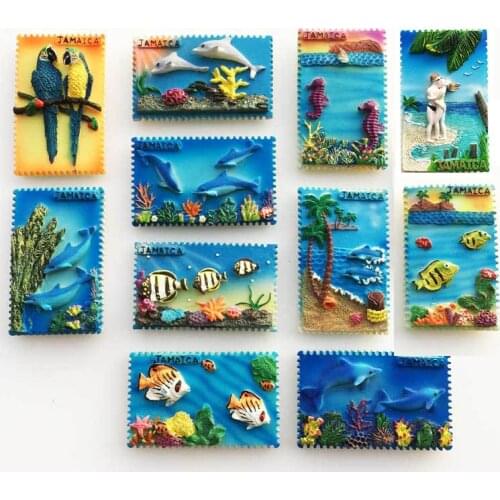 Jamaica Fridge Magnets Tourism Souvenir 3D Resin Decoration Magnetic Stickers for Refrigerator Crafts Home Decor Gift Ideas
