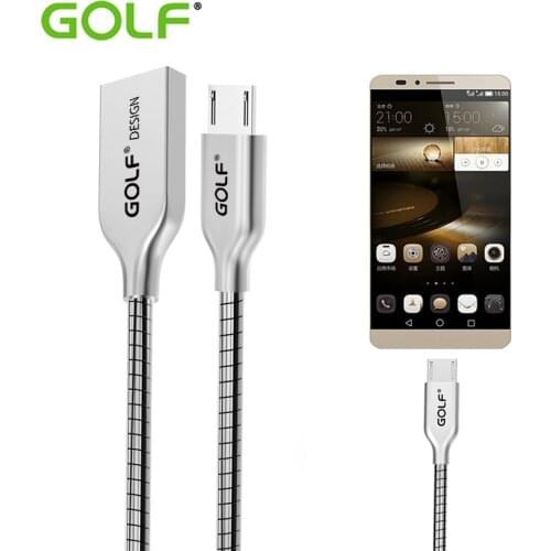 100% Original GOLF Kirsite 1m USB Charger For Samsung S4 S6 S7 A5 A7 J5 J7 LG G3 Data Transmit Cable Android Charge Wire
