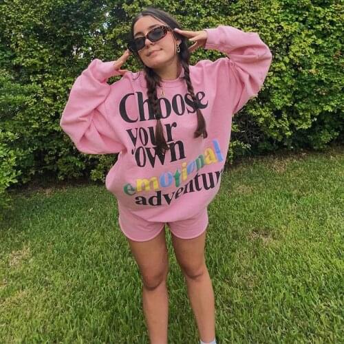 Women Shorts Set Letter Print Long Sleeve Sweatshirt Top And Shorts Outfit 2 Piece Set Casual Loungewear Matching Tracksuit Y2k