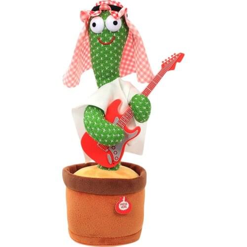 2021 Cactus Plush Toy Electric Singing Dancing Cactus Electronic Shaking Cactus Toy Kids Learning To Speak Twisting Plush Toy