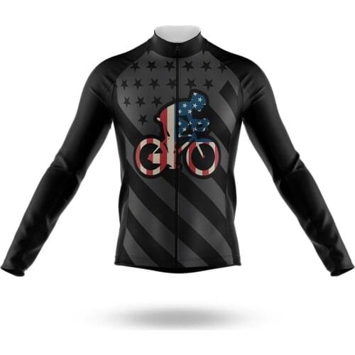 2021 American Cyclist Mens Cycling Jersey Long Sleeve Clothing Race Road Bike Shirts Bicycle Tops MTB Uniform Maillot