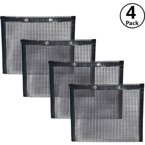 4PCS Barbecue Grilling Mat Replacement Mesh Wire Net Non-Stick Grilling Mesh Pads Outdoor Activities Reusable BBQ Accessories