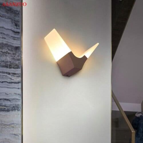 AC85-265V 6W led wall lamp creative living room bedroom bedside lamp hotel wall lamp acrylic wall lamp balcony lamp