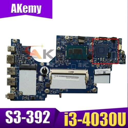 Akemy laptop Motherboard For ACER Aspire S3-392 i3-4030U Mainboard 12265-2 SR1EN DDR3