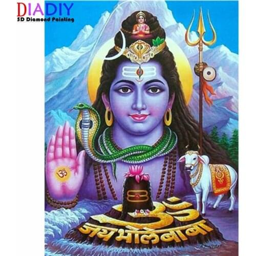 5D DIY Cross Stitch 5d Diamond Painting India Ganesha Diamond Embroidery Buddha religions Full Drill Rhinestone Home Decoration