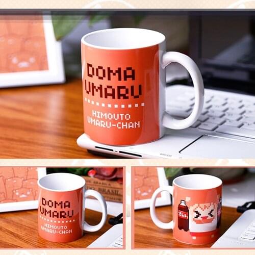 Anime JK Doma Umaru Himouto! Umaru-chan Cosplay Mug Ceramic Daily Drink Mark Cup U M R Cartoon Cute Christmas Gift