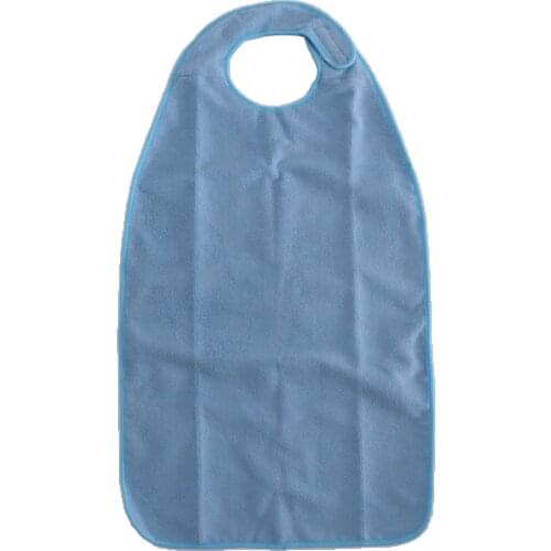 Large Terry Cloth Adult Waterproof Bib for Parkinson Hand Clothing Protector 18x34 inch