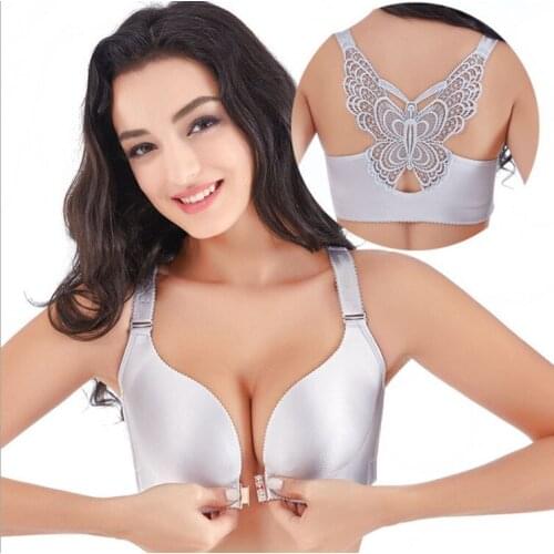 Women Comfortable Soft Front-Close Bralette Big Size Bra Large Size Middle Age Women Everyday casual Wear bra Sujetador