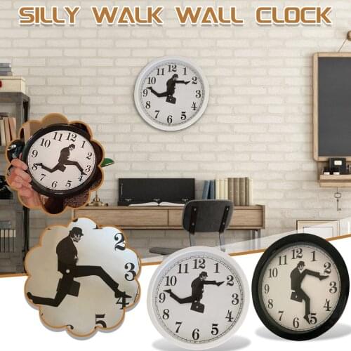 Ministry of Silly Walks Wall Clock Monty Python Flying Circus Perfect Capture Classic Wall Watch Funny Walking Silent Mute Clock