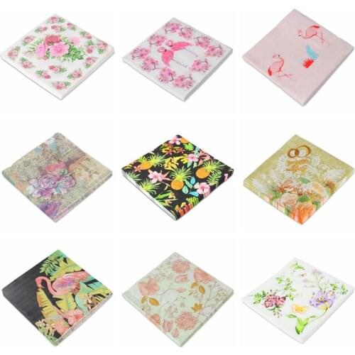 Decoupage table paper napkins elegant tissue vintage towel flower butterfly stamp birthday wedding party home beautiful decor