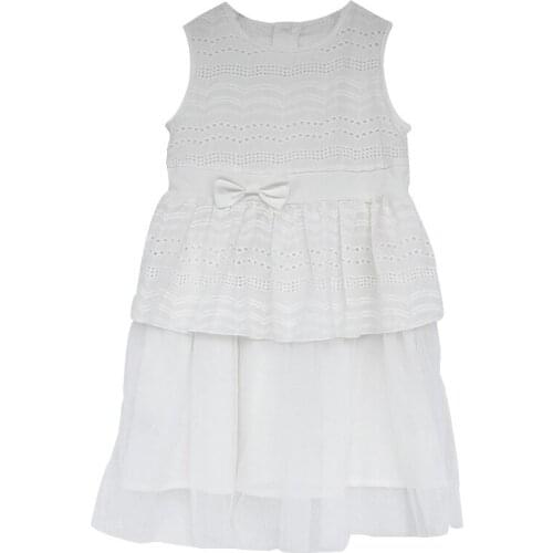 Children Clothing 2020 Summer Girls Sleeveless Dress Korean Style Hollow Princess Dresses Teen Girls Mesh Patchwork Dress, #8888