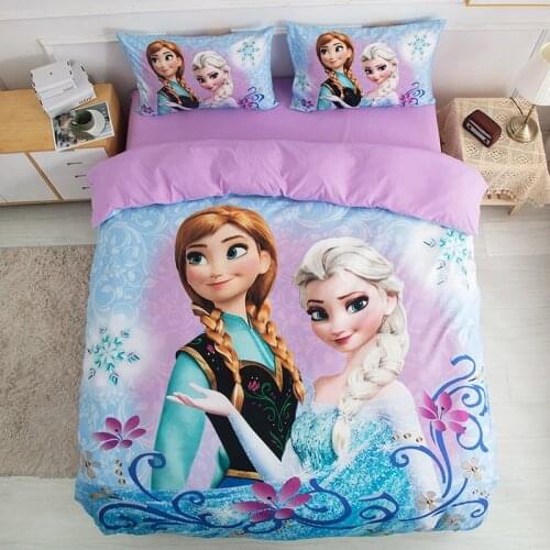 Disney Frozen Princess Elsa Anna 3d bedding Sets Childrens Boys Girls Duvet Cover Set Twin Queen Size bed linen Pillowcase