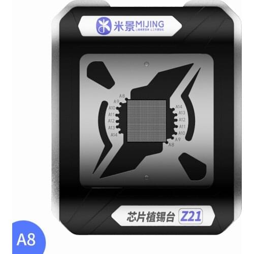 Mijing Z21 Universal CPU Reballing Stencil Platform For iPhone A8/A9/A10/A11/A12/A13/A14 IC Chip Planting Tin Template Fixture