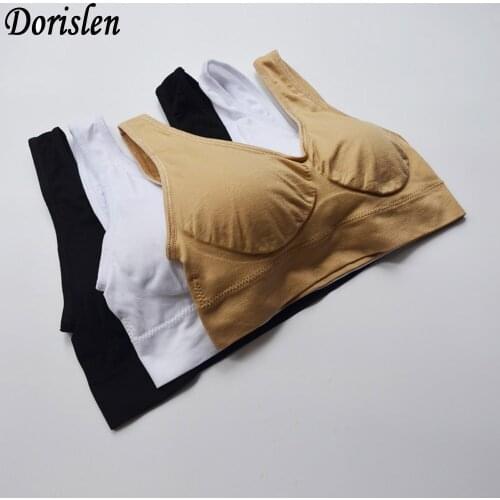 Dorislen 300pcs/Lot Genie Bra Seamless Two Layer Bras With Removable Pads(OPP Bag)