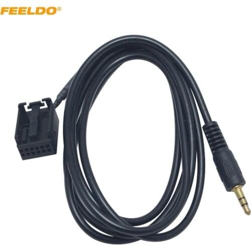 FEELDO Car 12PIN Audi Radio 3.5mm AUX-IN Adapter Cable For Opel CD30 MP3 CDC40 CD70 NAVI DVD90 NAVI AUX Wire #HQ6000