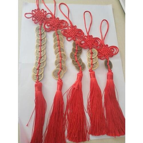 Chinese Old Copper Coins Feng Shui Mascot Ancient non-currency coins Home Decorative Coin Car Hanger Fortune Wealth Health Gift