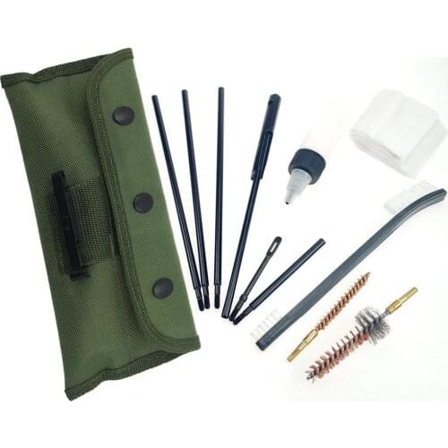 M16 and AR-15 Field Cleaning Kit for All M16 and AR-15 Variants/Mil-Spec Quality with Olive Green Bag Gun Cleaning Set