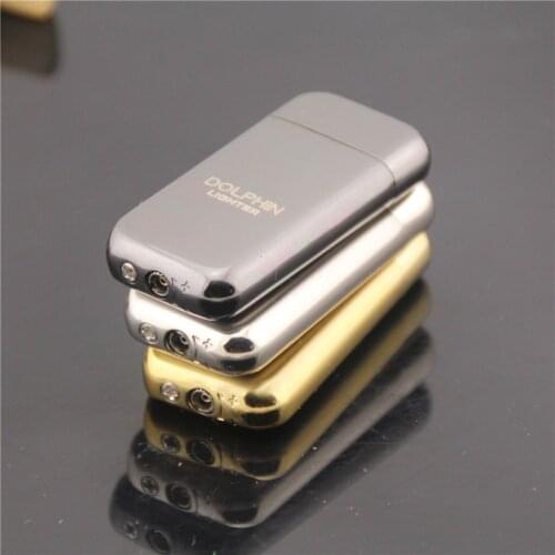 Electroplate Mini Type Grinding Wheel Flame Refillable Butane Cigarette Lighter gadgets for men Portable